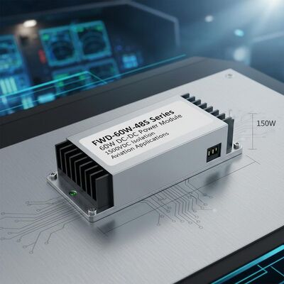 FWD-60W-48S Series 60W DC-DC Power Module with 1500VDC Isolation and Ultra-compact Size for Aviation Applications
