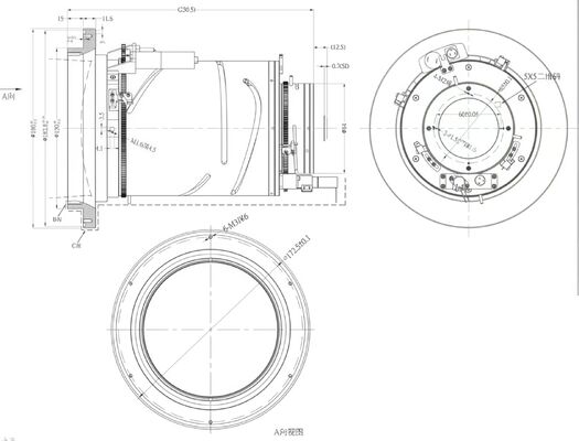 FWD-0333-0R 30-150mm F0.84/1.2 1280×1024@12μm LWIR Motorized Zoom Lens — Chalcogenide Series